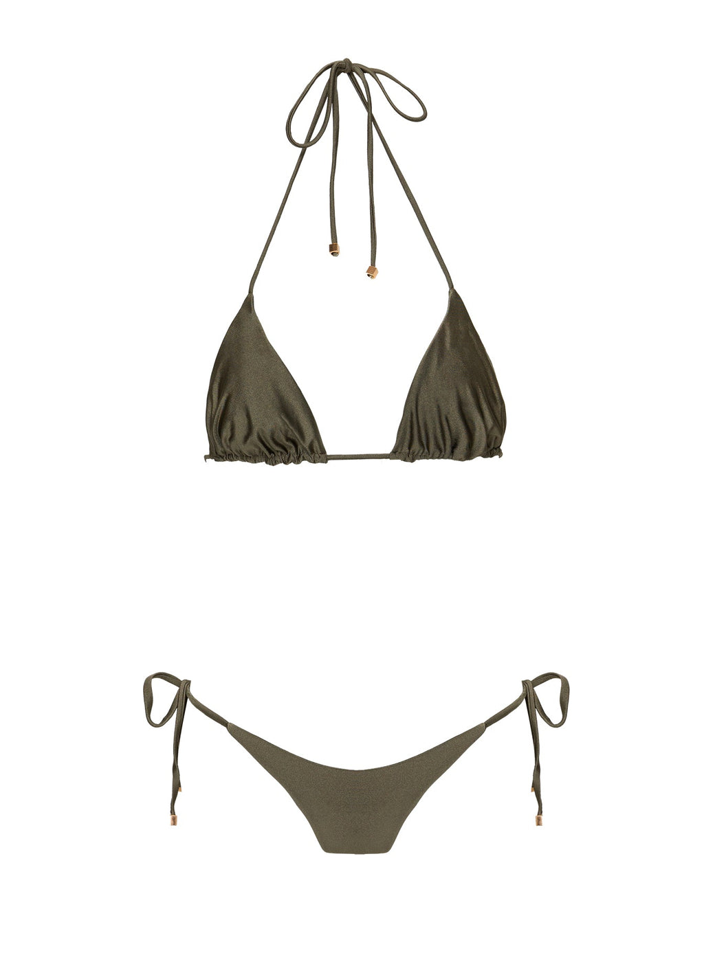 Glora Tie Side Bikini Bottom Olive