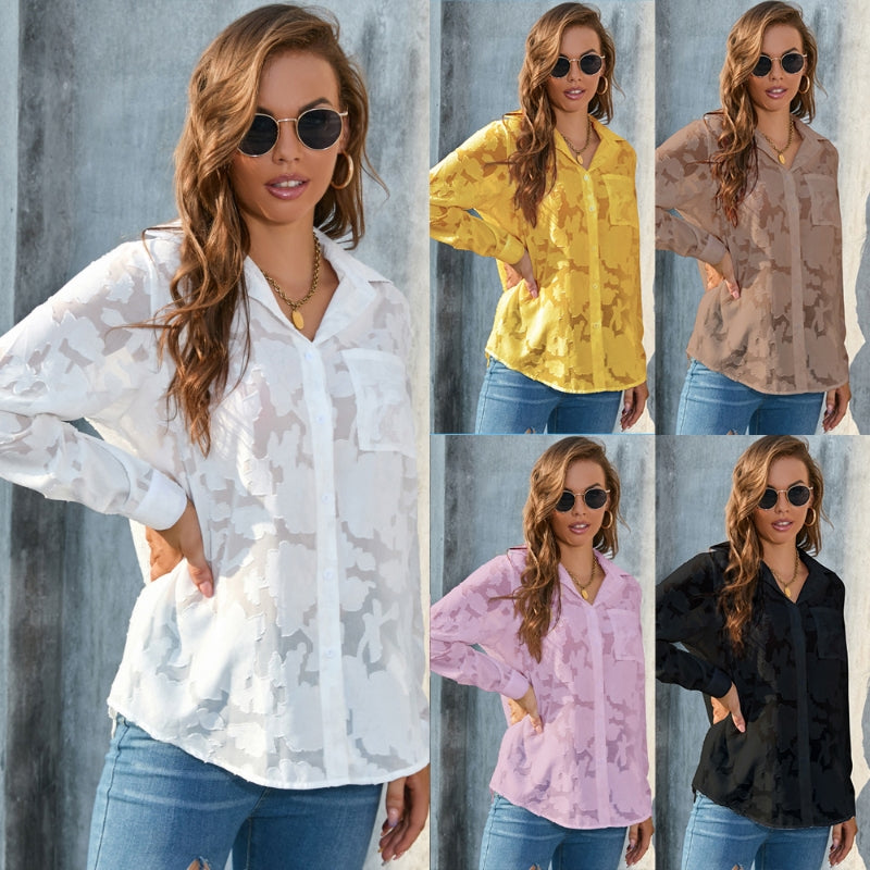 Popular Women's Loose Casual Chiffon Shirt Tops
