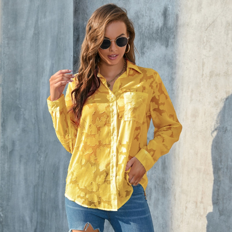 Popular Women's Loose Casual Chiffon Shirt Tops