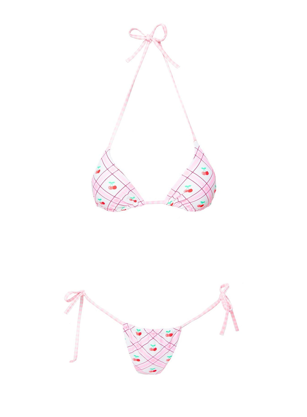 Jenner Tie Side Ruched Bikini Bottom Cherry