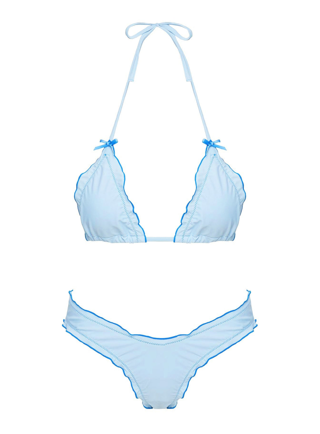 Kathrine Triangle Bikini Top Sky Blue