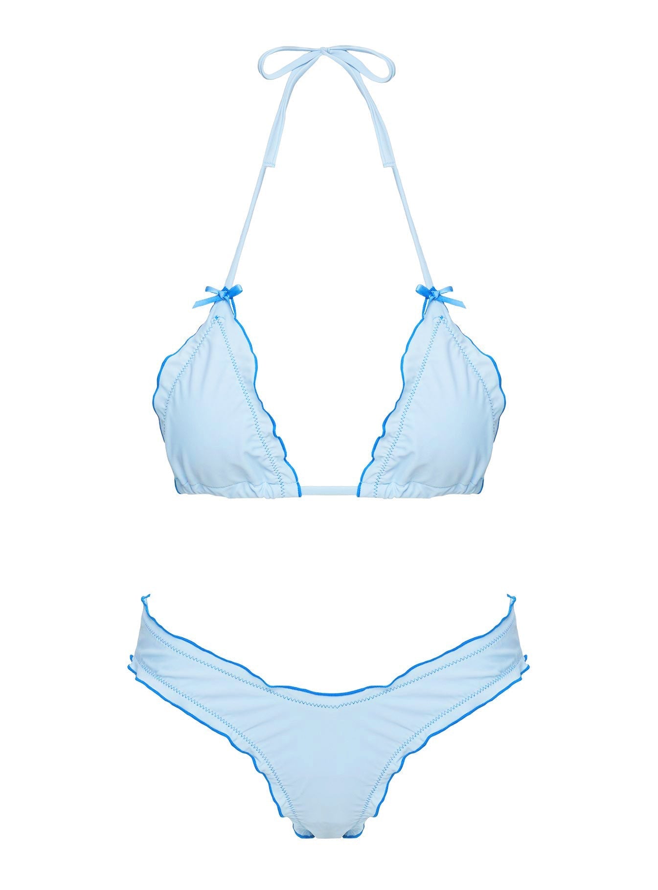 Kathrine Triangle Bikini Top Sky Blue