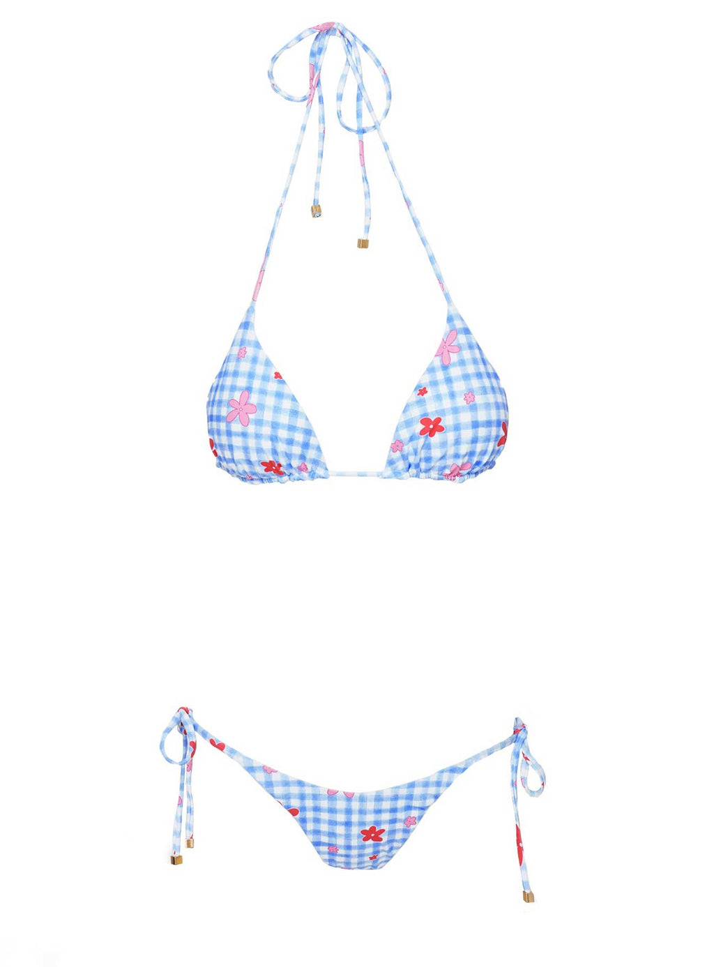 Nevaeh Triangle Bikini Top Gingham / Floral