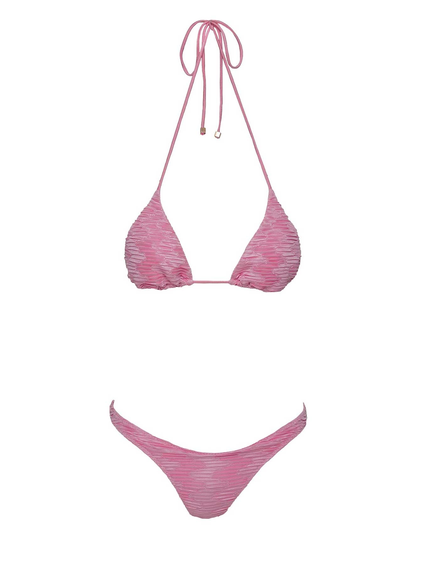 Love Letters High Cut Cheeky Bikini Bottoms Pink
