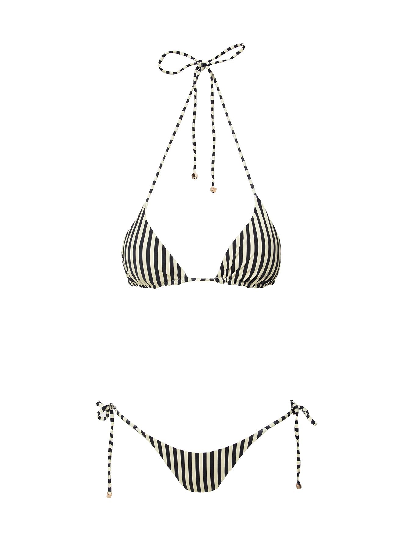 Glora Tie Side Bikini Bottom Multi Stripe