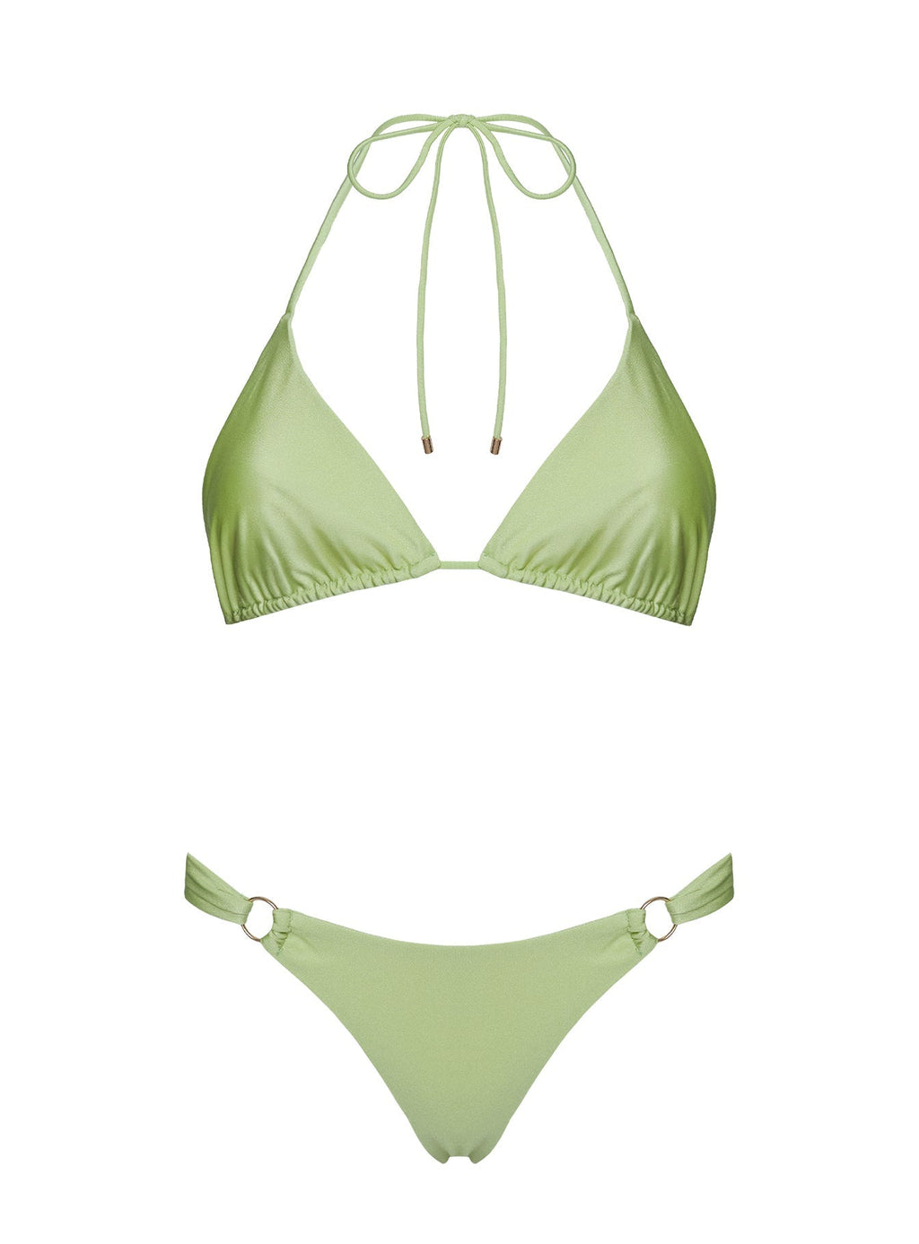 Nevaeh Shine Triangle Bikini Top Kiwi