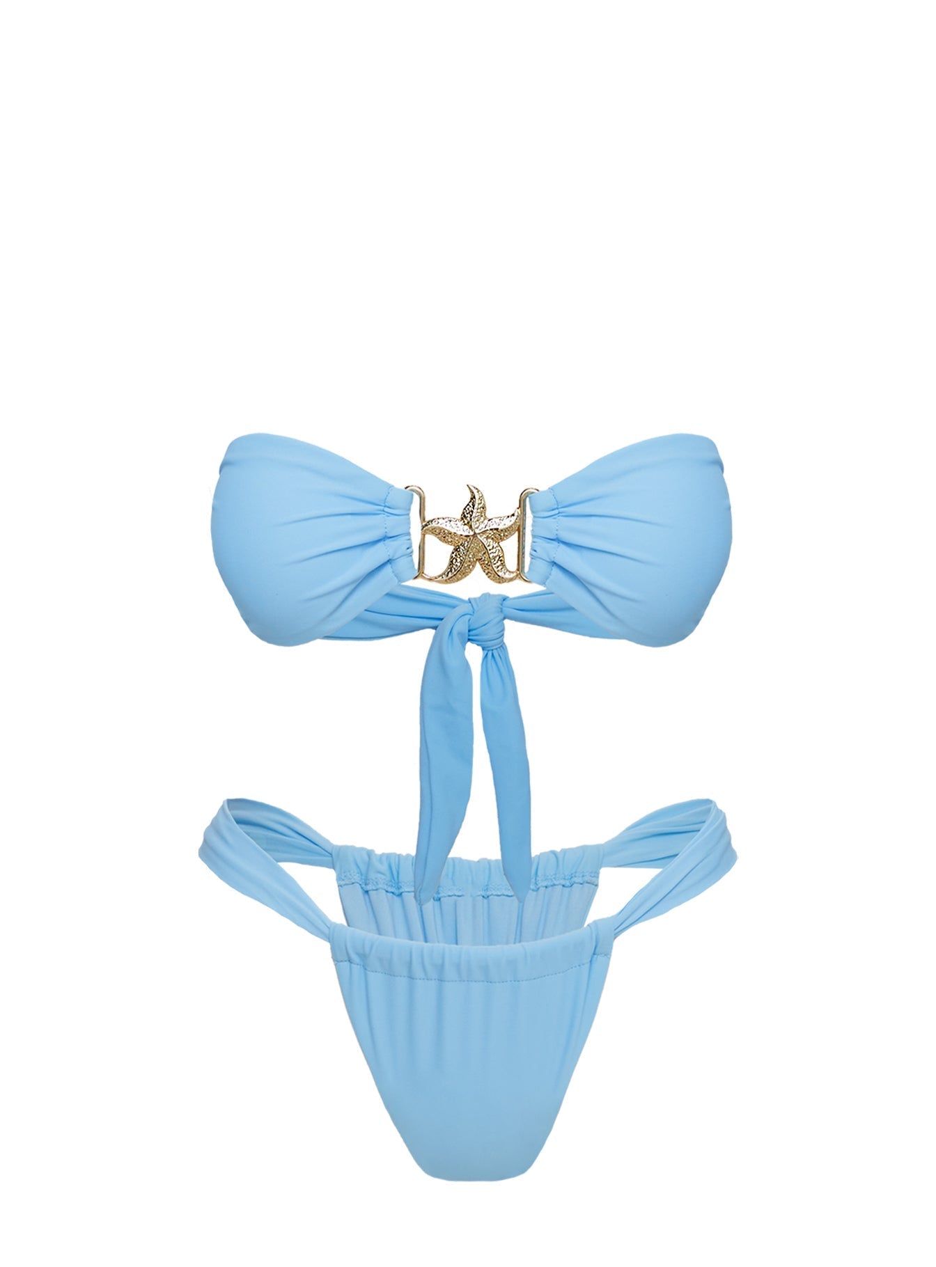 Summer Season Ruched Side Bikini Bottoms Blue