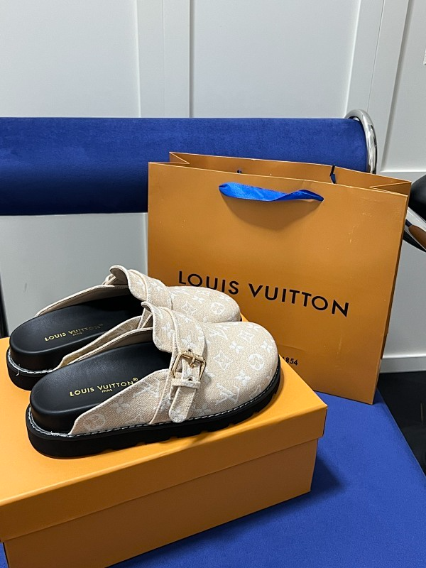 MJLS7 Synthetic Leather slippers Women shoes 35-42 With box
