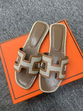 MHS16 Leather slippers Women shoes 35-40 With box