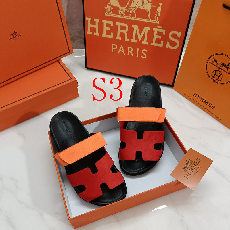 MJHS0 Leather slippers Man and Women shoes 35-44 With box