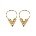LVE11 Classic Ring Earrings for women 316L steel and gold plated top quality   Jewelry