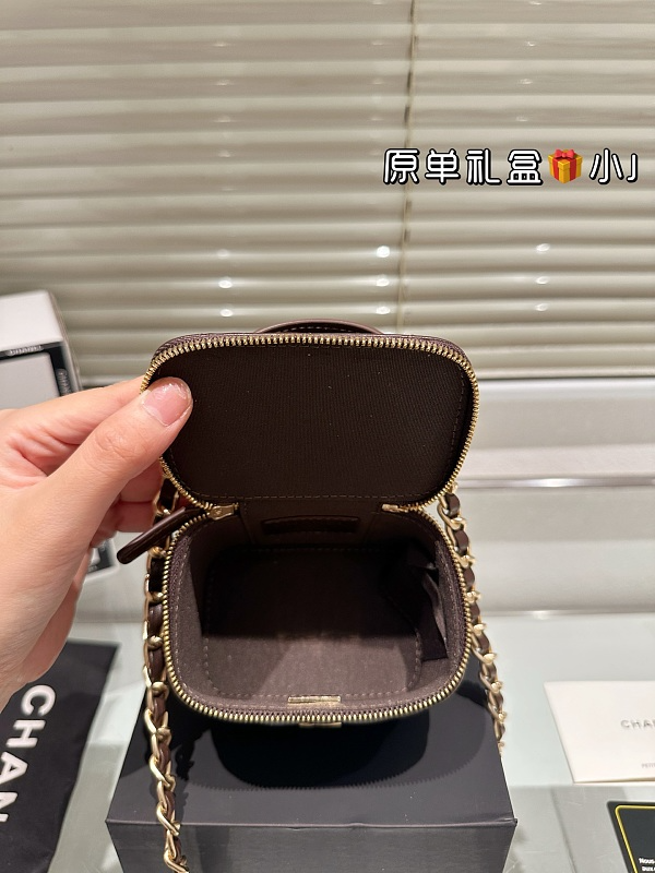 ACP01 Leather Bags 10CM Makeup tote Bag with Box