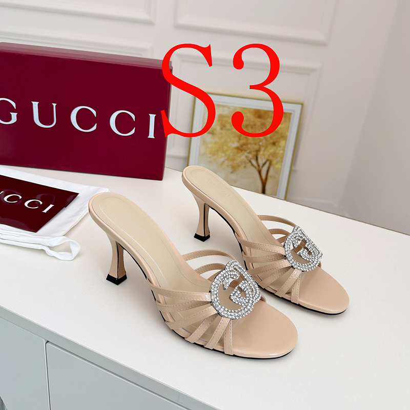 SHGS6 Leather 8.5CM Heel Women 35-43 shoes With box