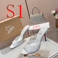 OCLS3 Real Leather 10CM Heel Slipper Women 35-43 Cowhide shoes With box